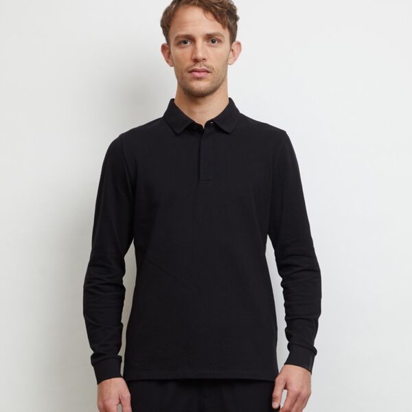 NEOBLU Owen Long Sleeve Piqué Polo Shirt Thumbnail