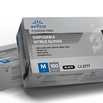 Intco Black Nitrile Glove Thumbnail