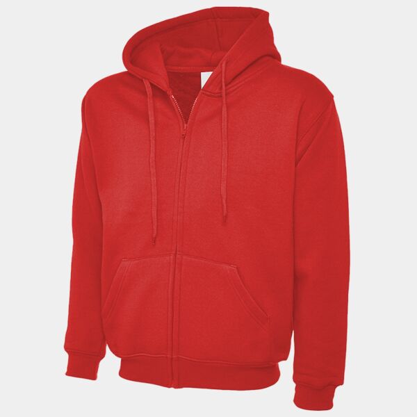 Adults Classic Full Zip Hooded Sweatshirt Thumbnail