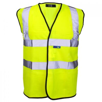 Supertouch Hi Vis Yellow Velcro Vest Thumbnail