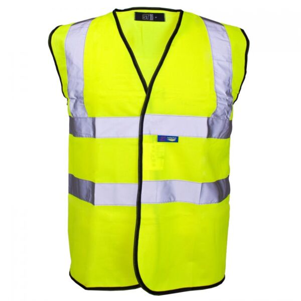 Supertouch Hi Vis Yellow Velcro Vest Thumbnail